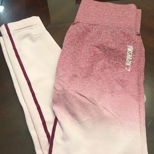 pink ombré gymshark leggings!